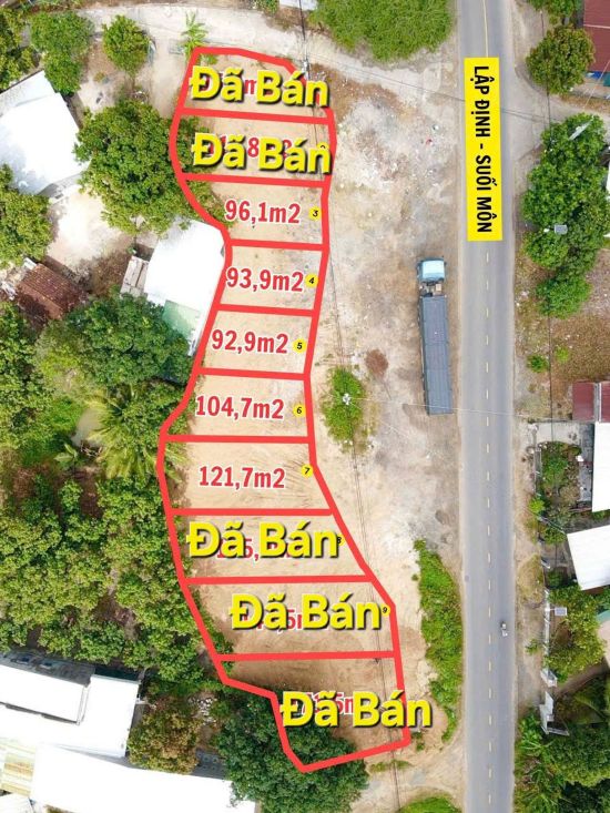 Cụm đất mặt đường Lập Định – Suối Môn, Cam Lâm | Chia 10 lô | Đất dòng tiền – sát quy hoạch